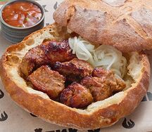 Шашлык в белом хлебе