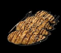 Запеченные мидии под чесночным соусом 