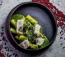 Ригатони с соусом песто