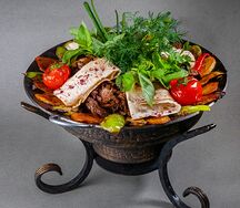 Садж из курицы и овощей 