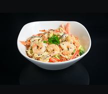 Wok сливочный с креветками