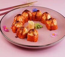Запеченный ролл с креветкой
