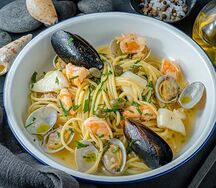 Спагетти с морепродуктами