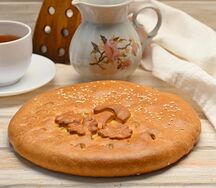 Пирог с курицей и грибами
