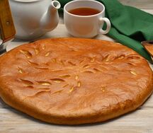 Пирог с ветчиной и сыром