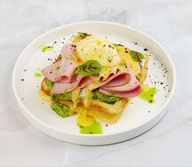 Картофельная вафля с мортаделлой