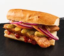 Чорипан с куриной колбаской