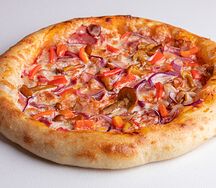 С беконом и грибами