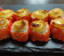 Запечённый с креветками