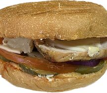 Бургер с шашлыком из курицы