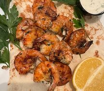 Шашлык из королевских креветок