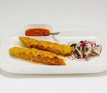 Люля-кебаб из картофеля на мангале