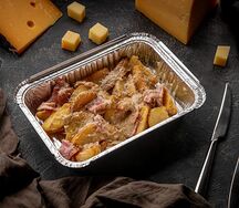 Картофель по деревенски с дор блю и пармезаном