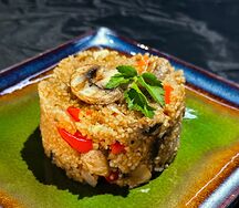 Кускус с шампиньонами
