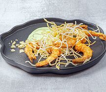 Тигровые креветки с кремом васаби