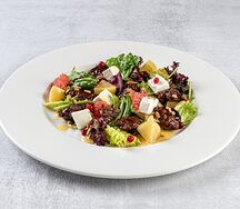 Салат с куриной печенью и грейпфрутом