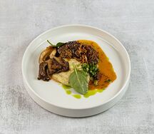 Язык кабана с трюфельным пюре