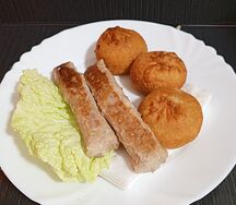 Пампушки с кебаб