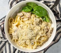 Паста Курица-грибы