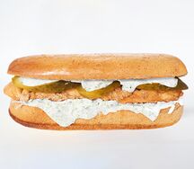 Багет с курицей терияки