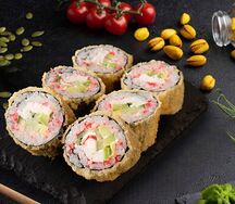 Горячий ролл темпура с крабом Диабло