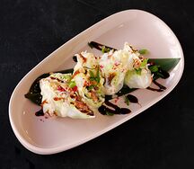 Нэмы с лососем и вялеными томатами