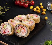 Горячий ролл с угрем и креветкой Диаболо