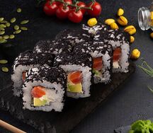 Ролл с лососем терияки Black Цезарь