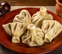 Хинкали с грибами и курицей