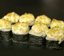 Запечённый с креветкой