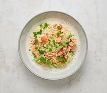 Орзо с копченым кижучем