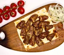 Шашлык из куриных сердечек