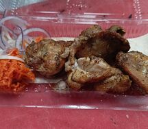 Шашлык из куриного окорочка без кости