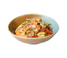 Гречневая с креветками и овощами