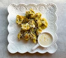 Равиоли с форелью и сливочным соусом 