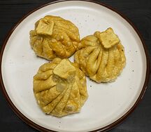 Жареные хинкали с тыквой