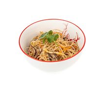 Фунчоза с овощами и шиитаке
