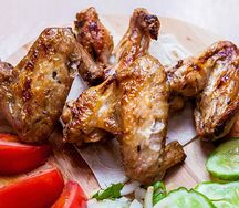Шашлык из куриных крыльев 4 шт