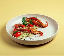 Русское ризотто с раками