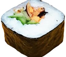 Ролл с мидиями и огурцом