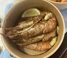 Лангустины, жаренные в пиве