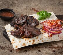 Куриная печень на гриле