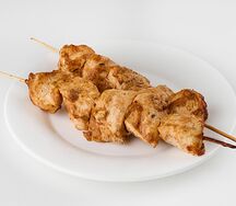 Шашлычок из курицы с овощами