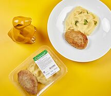 Котлета мясная с картофельным пюре