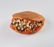 Грибной в лепешке
