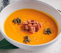 Тыквенный суп-пюре с беконом