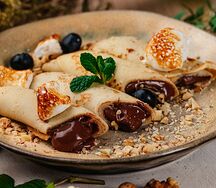 Блины с шоколадной пастой Nutella