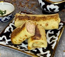 Блинчики с ветчиной и сыром