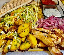 Открытая шаварма с индейкой