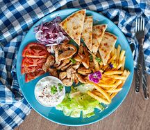 Открытый гирос с курицей